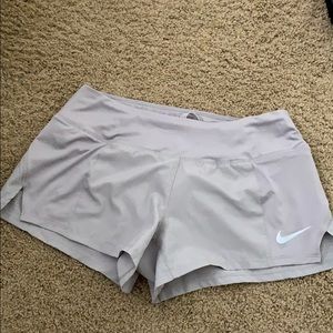 Gray women’s Nike track shorts